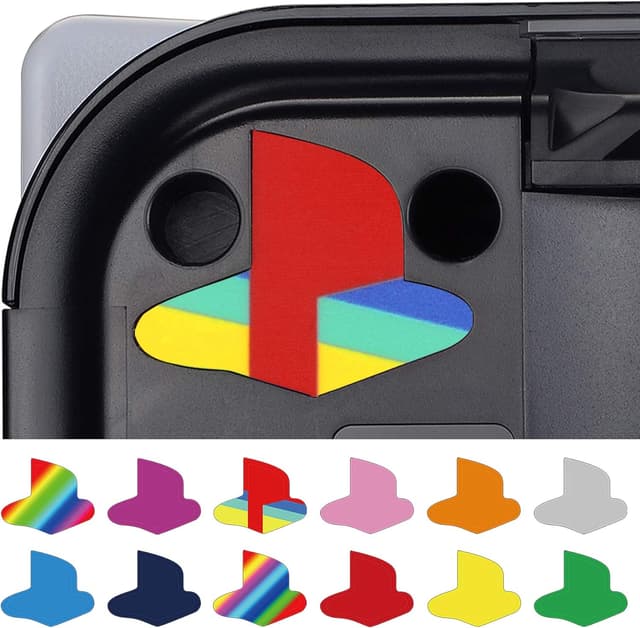 Detalle de PlayVital Custom Vinyl Decal Skins for PS5 Console (Logo Underlay Sticker) – 9 Colours & 3 Retro Styles