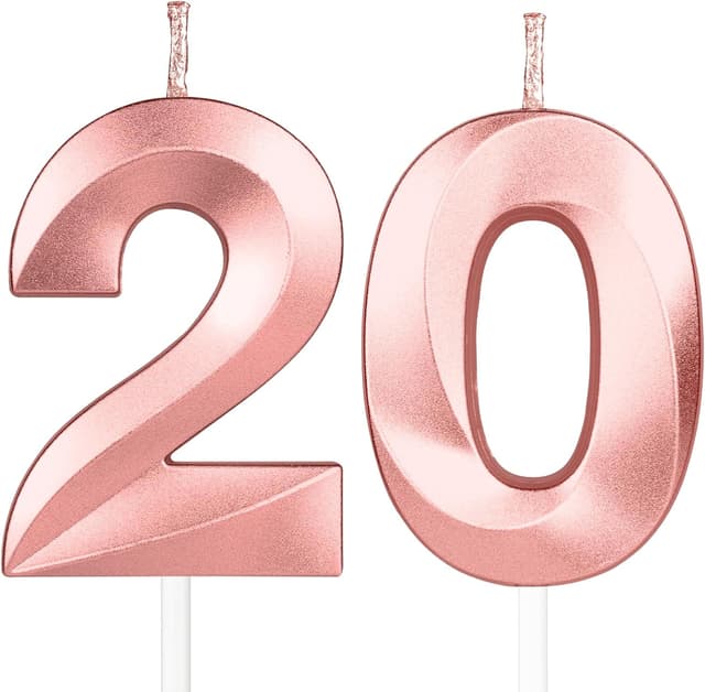 Imagen de Yiran 3D RosĂ©gold Zahlenkerzen 11,5 cm đ en OfertitasTOP