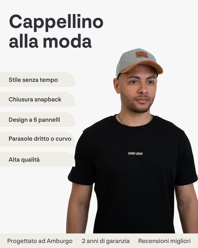 Detalle de Johnny Urban Dean snapback regolabile da baseball con visiera pieghevole