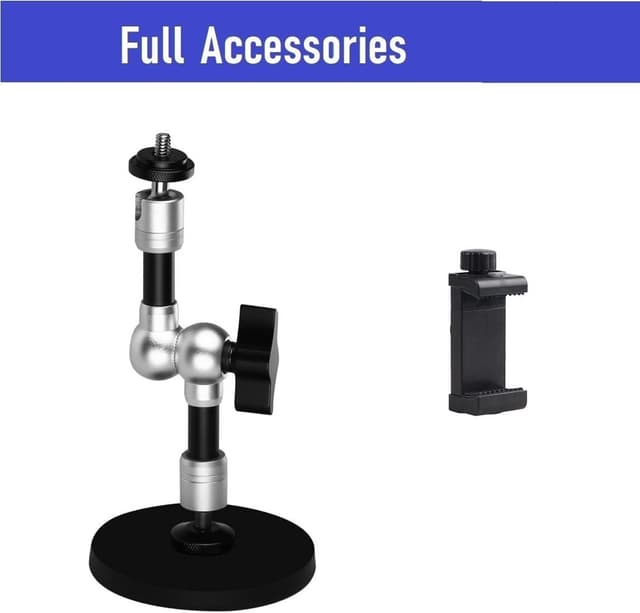 Detalle de Magnetic Phone Holder with 18cm Folding Arm (360°) – strong neodymium mount for phones