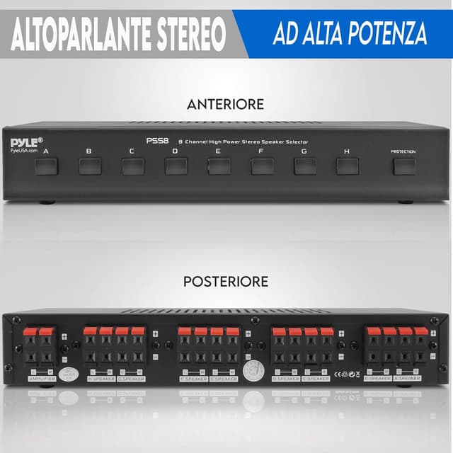 Detalle 2 de Pyle Selettore Casse 8 Zone per impianti audio