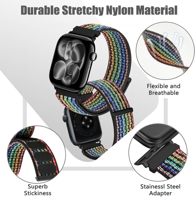 Detalle 2 de Runostrich Nylon Sport Strap 2 Pack 49mm