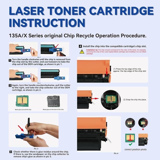 Detalle de Lemero W1350A 135A Toner nero (senza chip) di ricambio per HP LaserJet 135A/W1350A