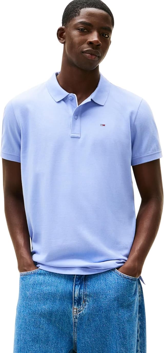 Thumbnail 6 de Tommy Jeans Polo homme à manches courtes slim fit, col en tricot côtelé