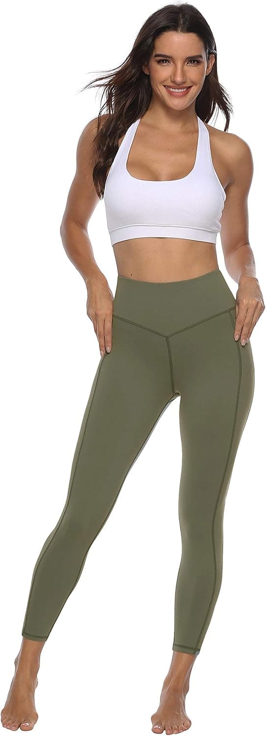 Detalle de Persit Damen Sport-Leggings mit Taschen, blickdicht – Yogahose & Streetwear