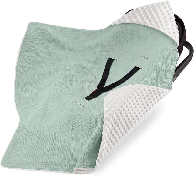 Imagen de Bearmoss Einschlagdecke Babyschale 90x90 Grün en OfertitasTOP