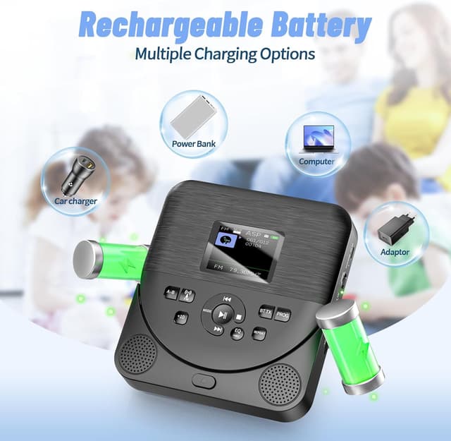 Thumbnail 2 de FELEMAN Lettore CD portatile 6h