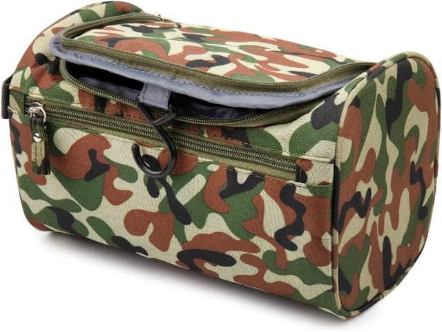 Detalle de ONEGenug Kulturbeutel Reise Kulturtasche 25x15x15 cm – zum Aufhängen für Herren & Damen