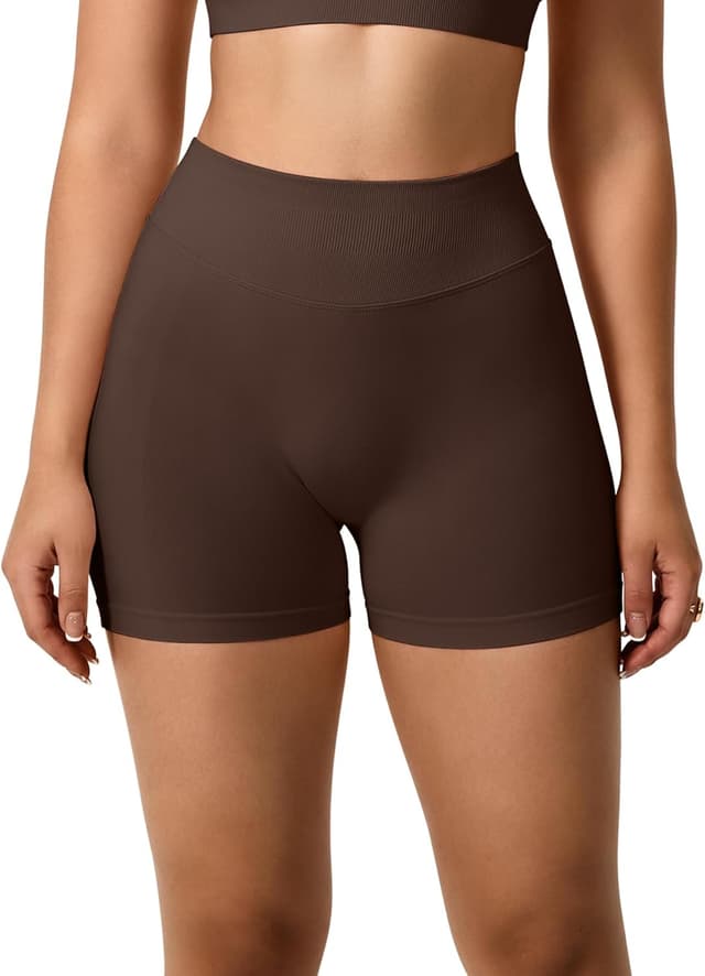 Detalle de TAYOEA Sport Shorts Damen Scrunch Push-Up 4,5 Zoll