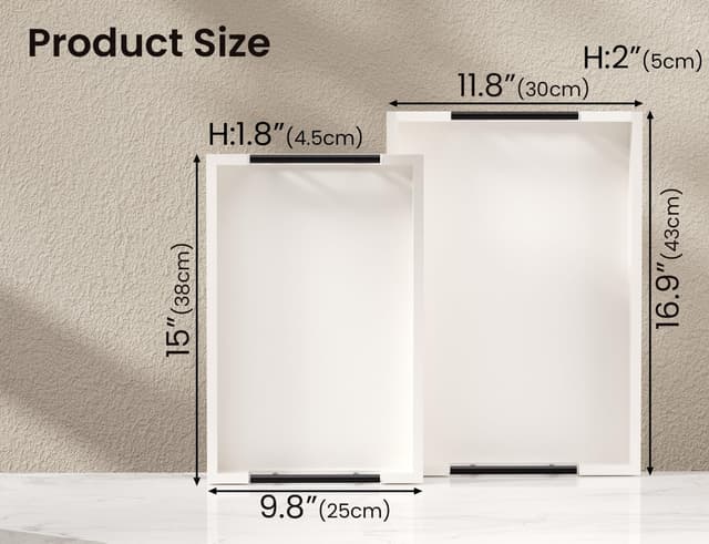 Thumbnail 5 de Fibogollo Bamboo Serving Tray Set 2