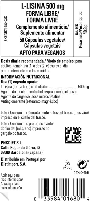 Thumbnail 2 de Solgar L-Lisina 500 mg - 50 Cápsulas Vegetales