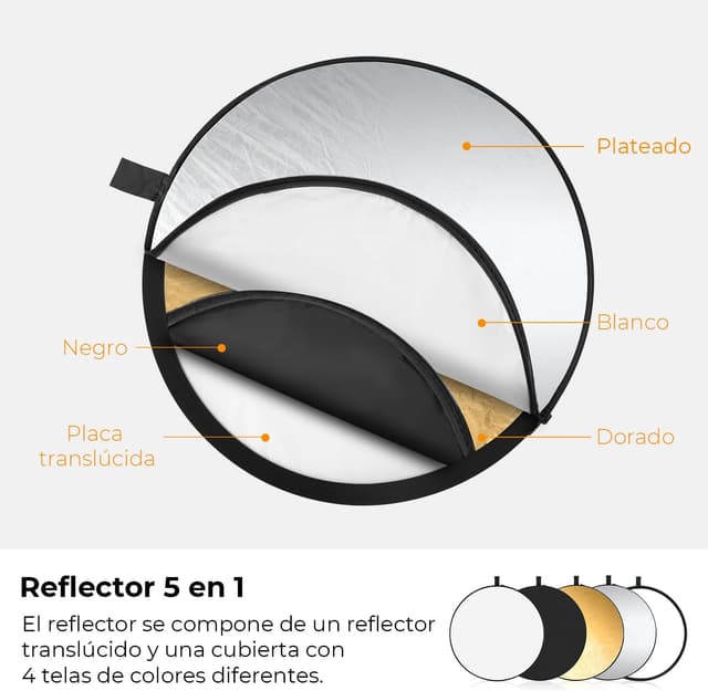 Thumbnail 1 de K&F CONCEPT Reflector 110 cm 5 en 1