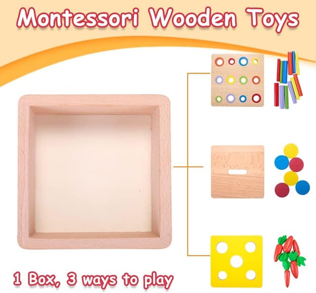 Detalle de Holzspielzeug Montessori 4 in 1 ab 1 Jahr