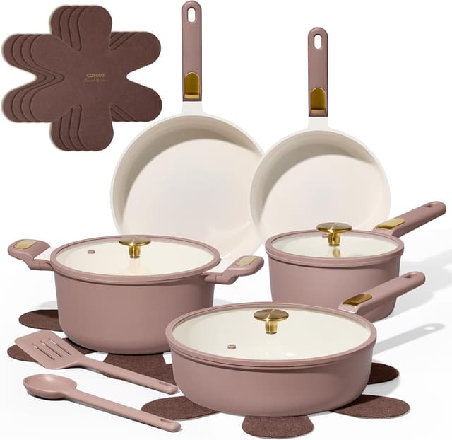 Detalle de CAROTE Ceramic Cookware 17-Piece Set