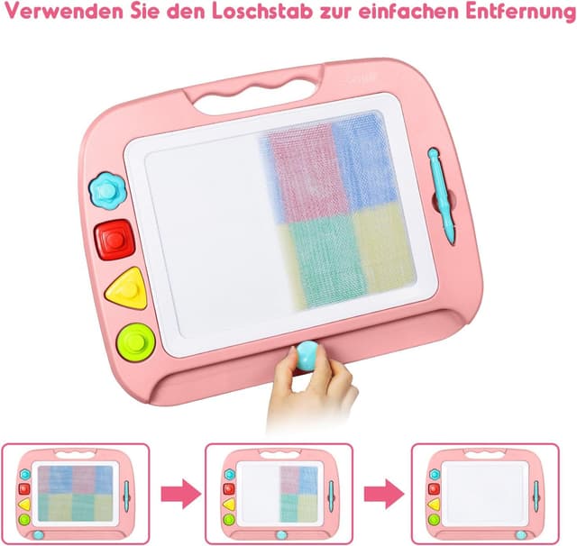 Detalle 1 de SGILE Magnet Maltafel Zaubertafel 42 x 32 cm