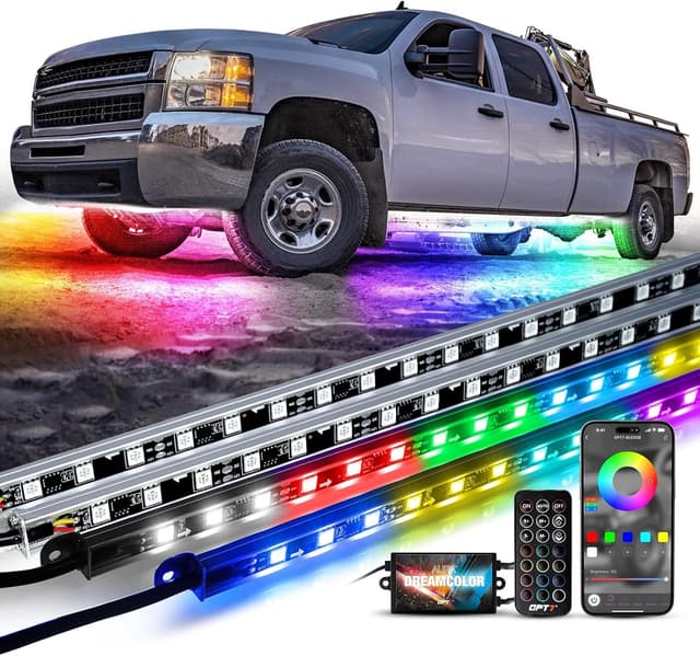 Detalle de OPT7 Aura DreamColor Underglow Chasing Lights Kit for Truck (RGBIC) with App & Remote, Waterproof 12V