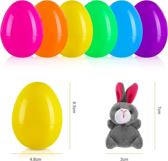 Detalle de BILLMOSS Easter eggs with plush, 12 pack