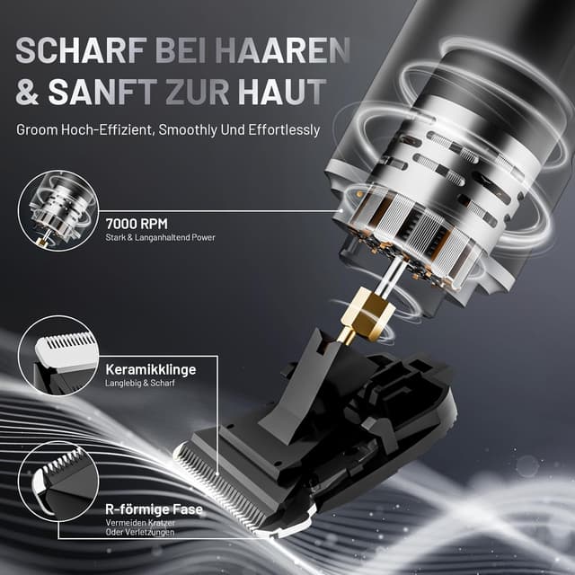 Detalle 2 de Intimrasierer Mann 2‑in‑1 Nasenhaartrimmer