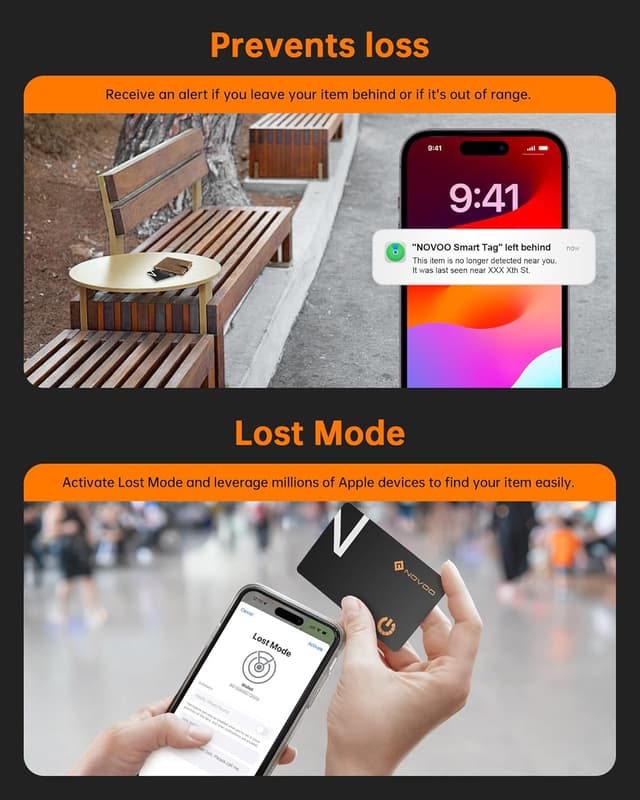 Thumbnail 4 de NOVOO Slim SmartCard Wallet Tracker 6-Year Battery