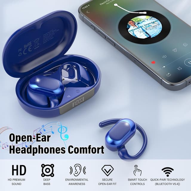 Detalle de STECEi AI Cuffie Traduzione Simultanea (4-in-1) con 164 lingue, Bluetooth 5.4 Open Ear e ENC
