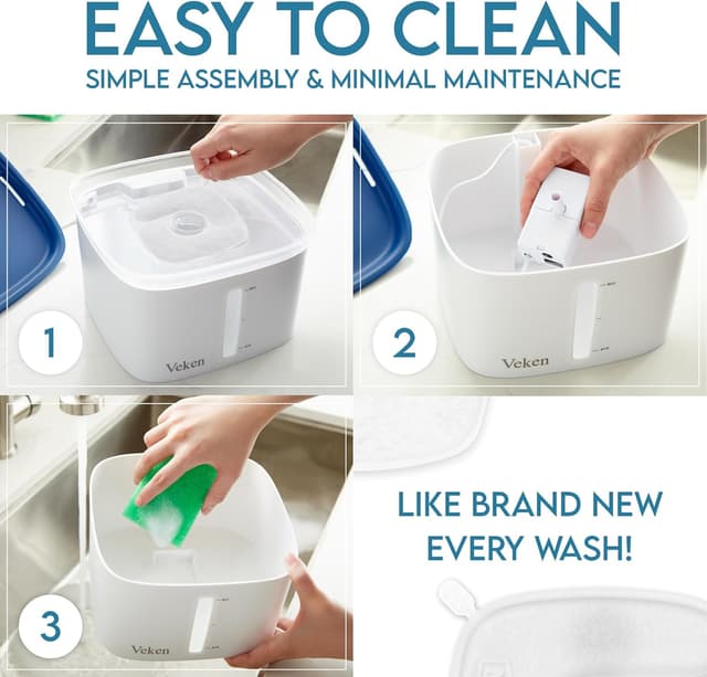 Thumbnail 4 de Veken 2.8L Pet Fountain with Filters