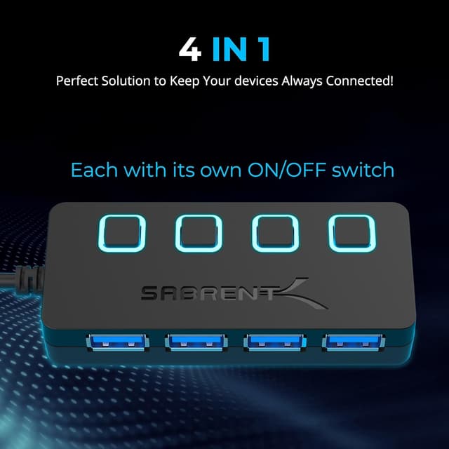 Thumbnail 6 de SABRENT HB-UMP3 Powered USB Hub 4-Port