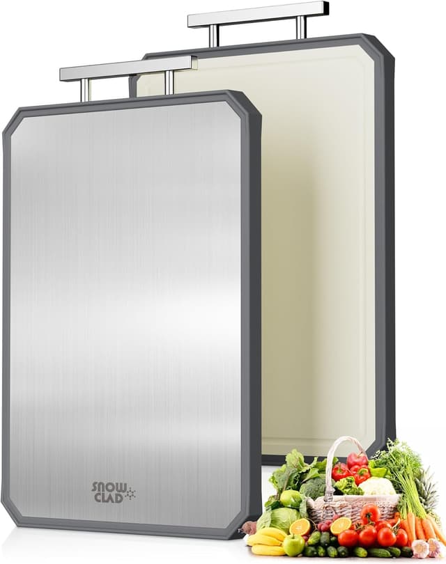 Detalle de SNOWCLAD Stainless Steel Cutting Board 16 x 11 🔪