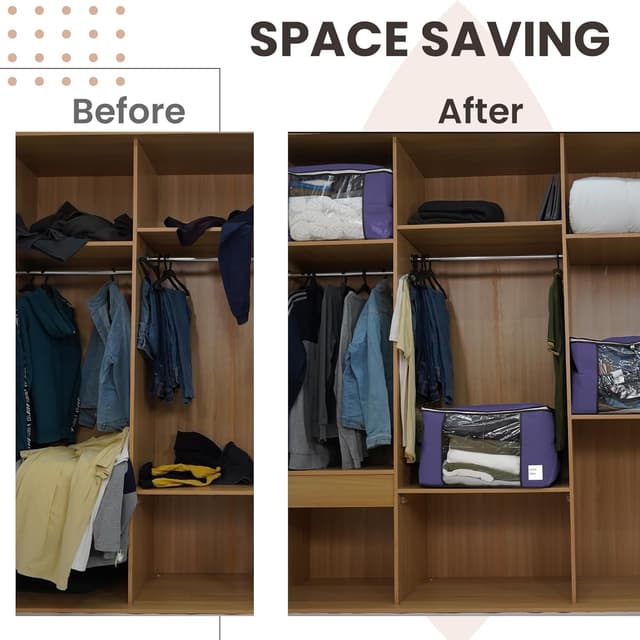 Detalle de Yuhman 6 pack 90L storage bags