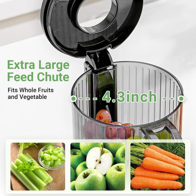 Detalle de AAOBOSI slow juicer with 110 mm chute