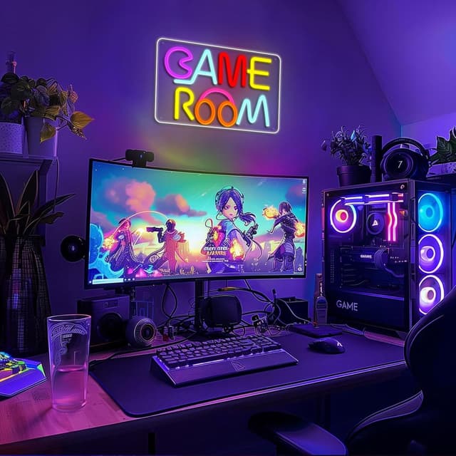 Thumbnail 6 de DWOOKE Gaming-Neon Schild mit USB Kabel