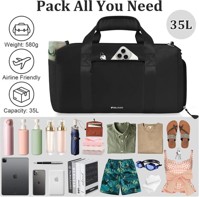 Thumbnail 1 de BELICOO Gym Bag with Shoes Compartment