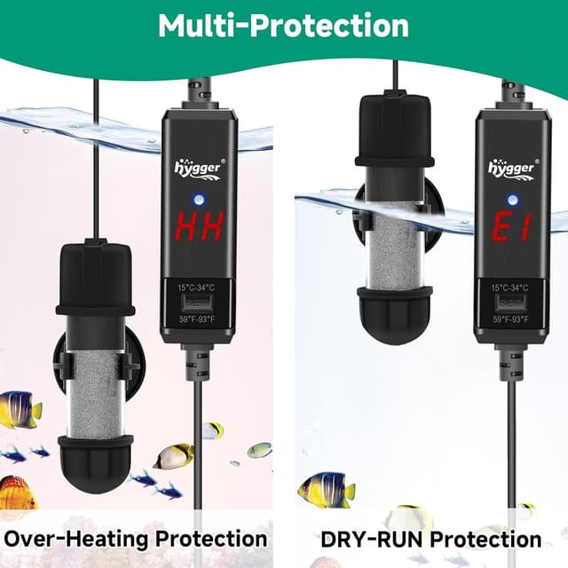 Thumbnail 5 de hygger Chauffage Aquarium Mini 50W