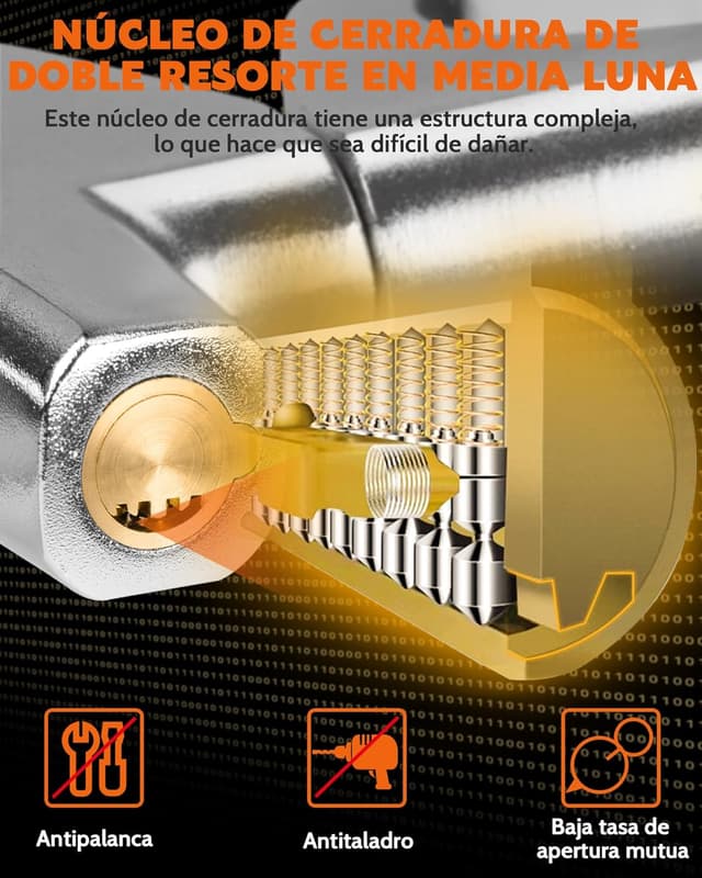 Thumbnail 2 de Tevlaphee Antirrobo Coche Bloqueo Volante Universal