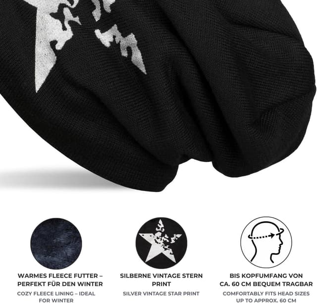 Thumbnail 3 de styleBREAKER Bonnet long Slouch en laine fine