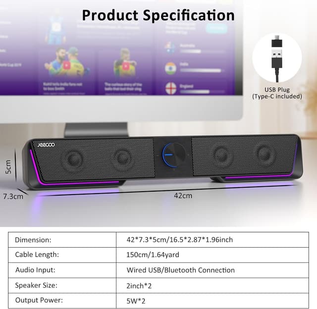 Detalle 2 de Jeecoo A40 PC Lautsprecher 10 W