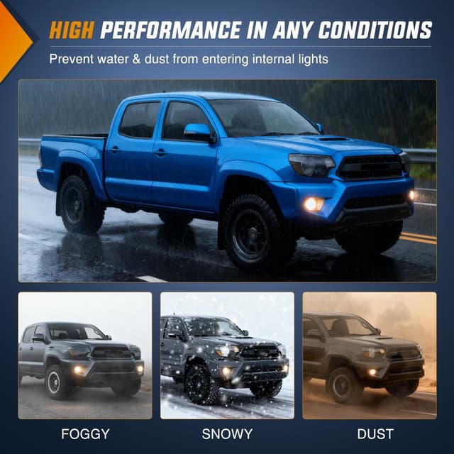 Thumbnail 6 de Nilight Clear Lens Fog Lights Assembly for 2012-2015 Toyota Tacoma (H11 12V 55W)