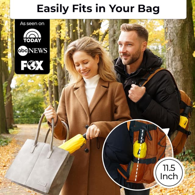 Detalle de TUMELLA windproof travel umbrella 11 x 2.75 in