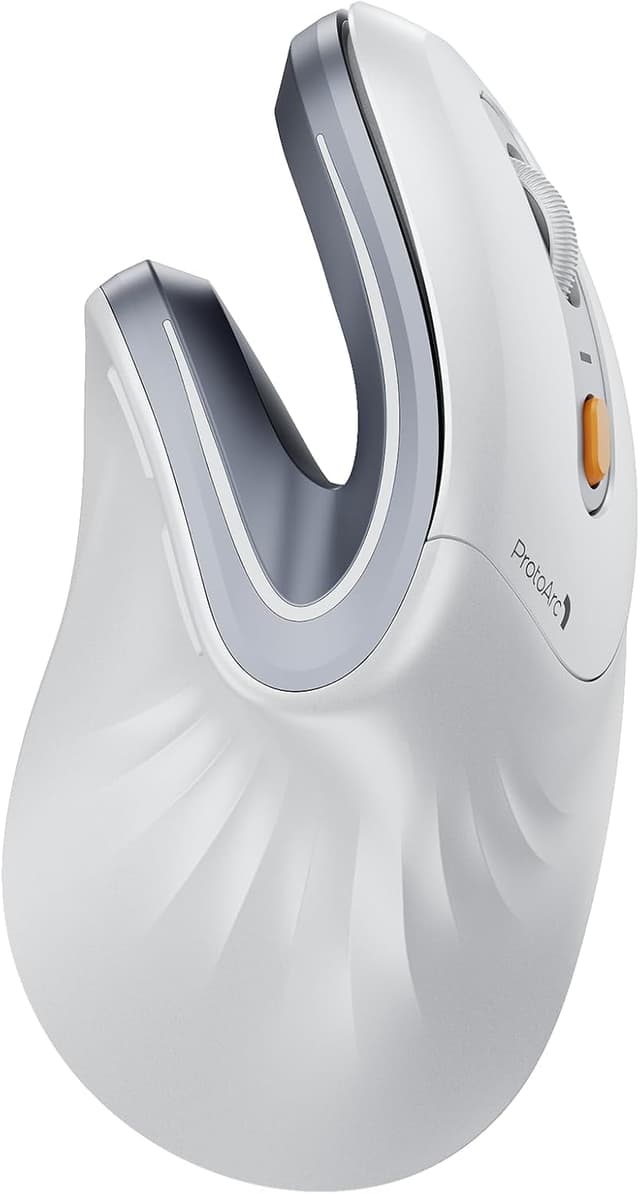 Detalle de ProtoArc EM11 NL ergonomische vertikale Maus – kabellos, mit Bluetooth/USB und für bis zu 3 Geräte