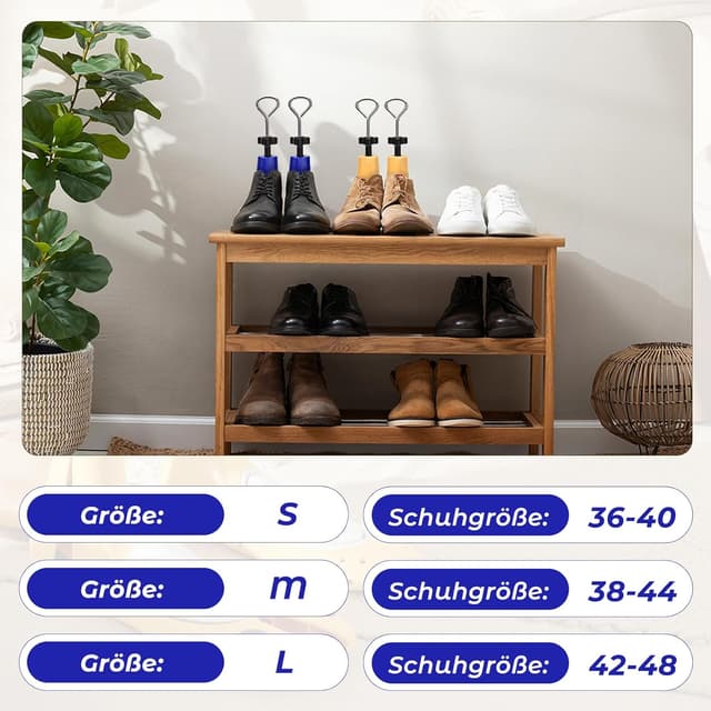 Detalle 2 de MoeQuliee Schuhspanner Herren Damen – 3-Wege verstellbarer Schuhdehner für Länge, Breite & Höhe