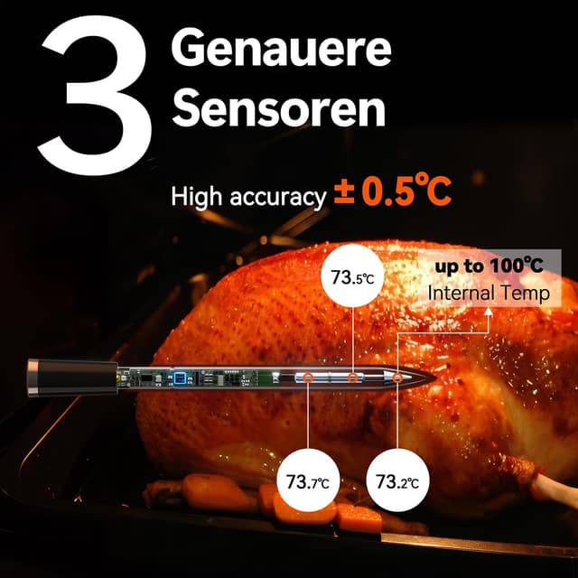 Detalle 2 de BFOUR BF-30 PRO Bluetooth Fleischthermometer