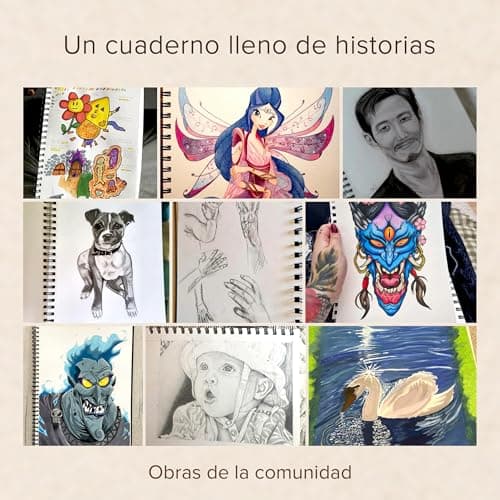 Thumbnail 5 de Cuaderno de Bocetos de Artista A4 - Tapa Dura, Papel muy Grueso de 200 gm2 - Encuadernado en Espiral para Niños, Profesionales, Dibujar y Hacer Bocetos - 21x29 cm, 40 hojas, 80 Páginas