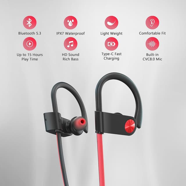 Detalle 2 de Bluetooth Headphones 15‑Hour Wireless Earbuds