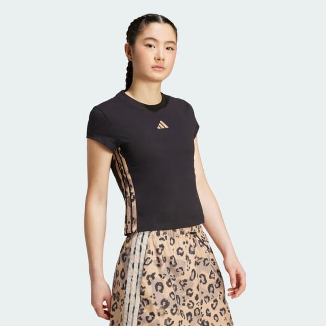 Detalle de adidas Camiseta 3 bandas estampado animal