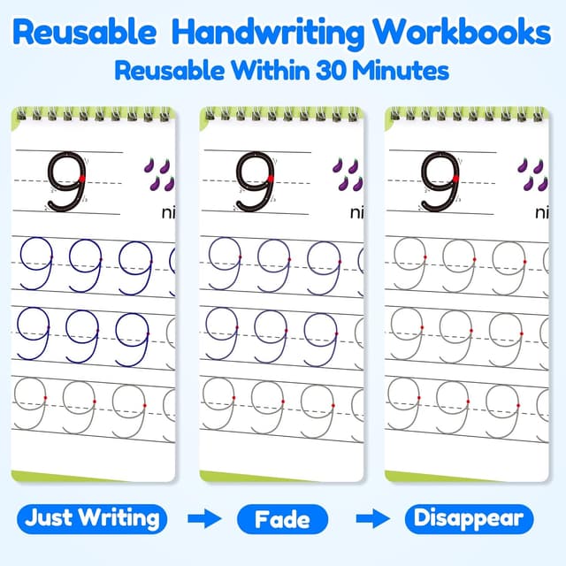 Thumbnail 4 de Grooved Handwriting Practice Books 5-Pack