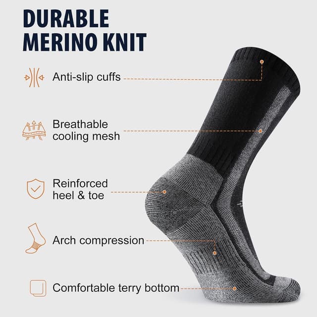 Thumbnail 1 de Cirorld Merino Wool Hiking Socks 3 pairs