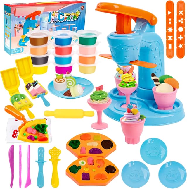 Thumbnail 6 de JoiTale Knete Set für Kinder – 42-teiliges Eiscreme-Set mit Knete-Zubehör (für 3–10 Jahre)