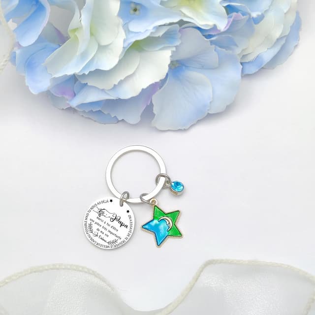 Thumbnail 3 de MNBVBV Porte-clés papa exceptionnel bois