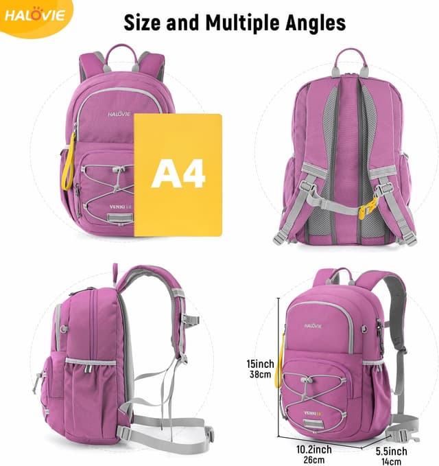 Detalle 2 de HALOVIE Wanderrucksack Kinder 12 l