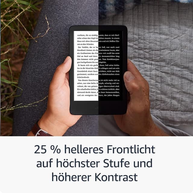 Detalle de Amazon Kindle (neueste Generation) – leicht & kompakt, blendfreier 6‑Zoll‑E‑Ink, 16 GB, mit Werbung – schwarz