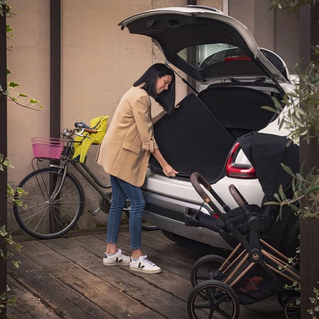 Detalle de MTM BA-1291 Tapis de coffre pour Volkswagen Golf 8 / Golf eTSI 2020 (coffre haut réglable) – noir